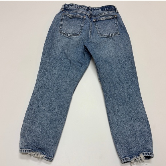Abercrombie Fitch Jeans Womens Size 27 4 Short Blue The Mom High Rise Curve Love - Picture 5 of 10